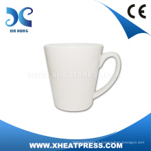 Promotionnel 12oz Latte Céramique Blanc Blanc CoffeeMug Mz